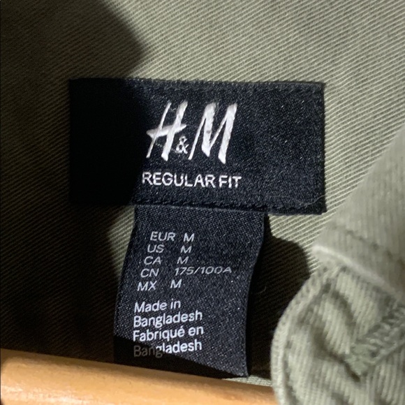 H&M green button up - Picture 2 of 2